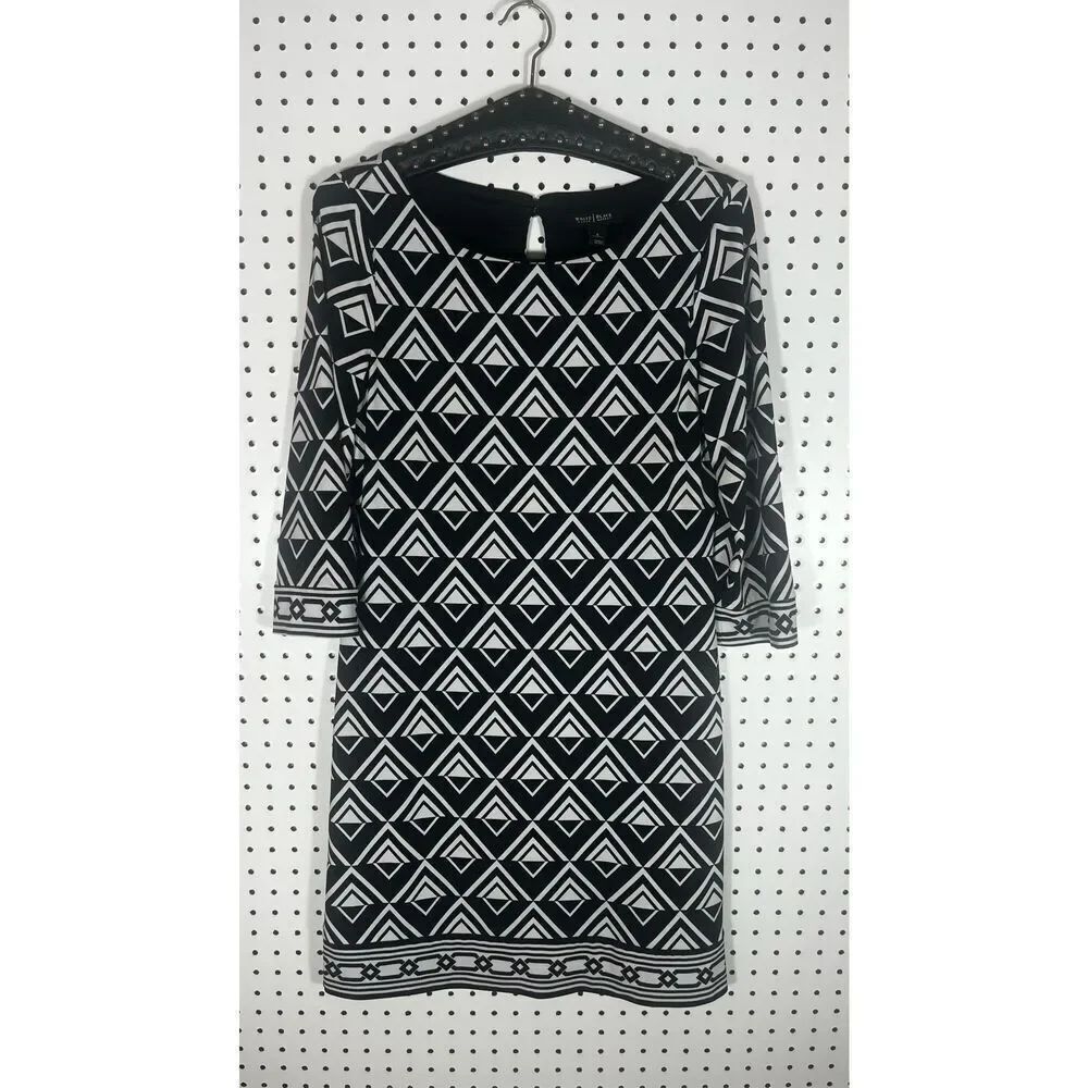 White House Black Market Geometrical print slip dress size s